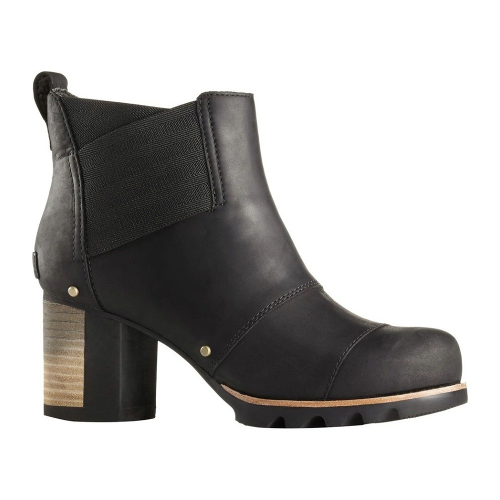 Sorel Addington Chelsea Leather Boots Block Heel Minimalist Gorp Waterproof